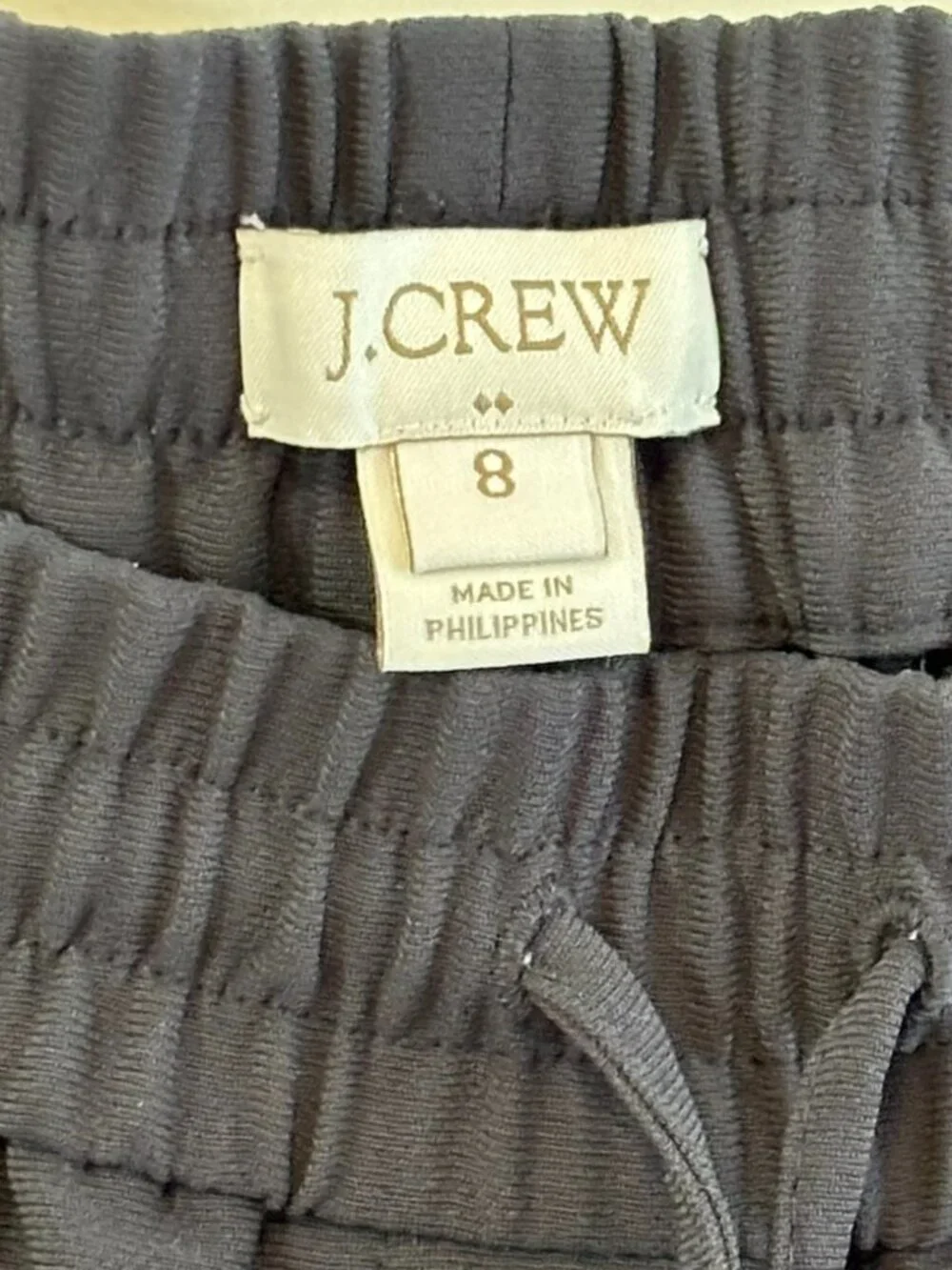 J.Crew Womens Black Jogger Pants Drawstring 8
